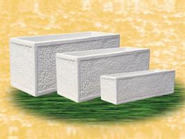 FIORIERA IN CEMENTO BIANCO 100X40XH.45 CM. ART.037