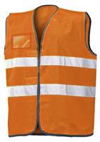 GILET ALTA VISIBILITA' C/PORTA BADGE ARANCIO ART.01210NB