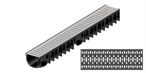 CANALE EASYLINE H90 NERO C/GRIGLIA B125 MANHATTAN L.1000MM