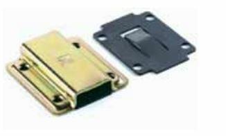 PASSANTE COMUNELLO PER ASTE 30X10 NERO ART.691G*