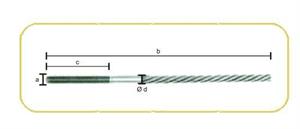 TERMINALE x FUNE D.5 MM. DX  R2050506-25L