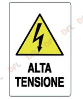 CARTELLO ALTA TENSIONE CM.20X30 COD.106408