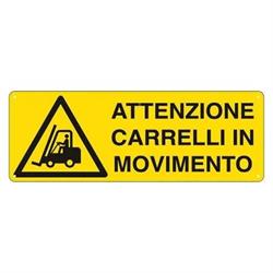 CARTELLO CARRELLI IN MOVIMENTO ALL. 35X12,5CM W0146000