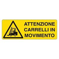 CARTELLO CARRELLI IN MOVIMENTO ALL. 35X12,5CM W0146000
