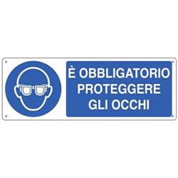 CARTELLO OBBLIGATORIO PROTEGGERE OCCHI ALL. 35X12,5CM M0042100