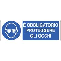 CARTELLO OBBLIGATORIO PROTEGGERE OCCHI ALL. 35X12,5CM M0042100