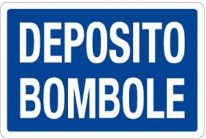 CARTELLO DEPOSITO BOMBOLE ALL. 30X20CM 04100600