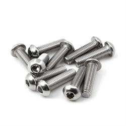 VITI TESTA BOMBATA ESAGONO INCAS. ISO 7380 4X8 INOX A2 (PZ.20)