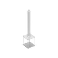 CONTROPIASTRA ZINC. TOPLATE 150X150X8 PER PALO TOWER