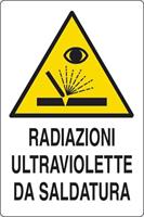 CARTELLO RADIAZIONI ULTRAVIOLETTE SALD. ALL. 30X20CM 00210200