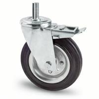 RUOTA AVO GIREVOLE CON FRENO D.150 ART.103B*