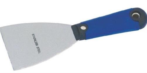 SPATOLA IN ACCIAIO MANICO GOMMA  BLU  21/2 N.60   SPGO