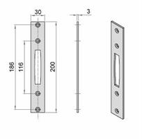 CONTROPIASTRA CIPIERRE PER SERRATURE 4001 ART. 4101