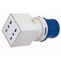 ADATTATORE ROSI SPINA CEE-2 PRESE BIP. 16A 220V IP20 ART.1864