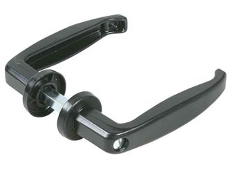 MANIGLIE PER PORTE METALLICHE VERNICIATE NERE 35/50  ART.435*