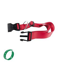 COLLARE REGOLABILE NYLON ROSSO 20X35/55 MM.