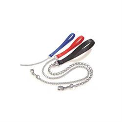 GUINZAGLIO NYLON BLU CON CATENA ACCIAIO    2,0 MM. X 120 CM.